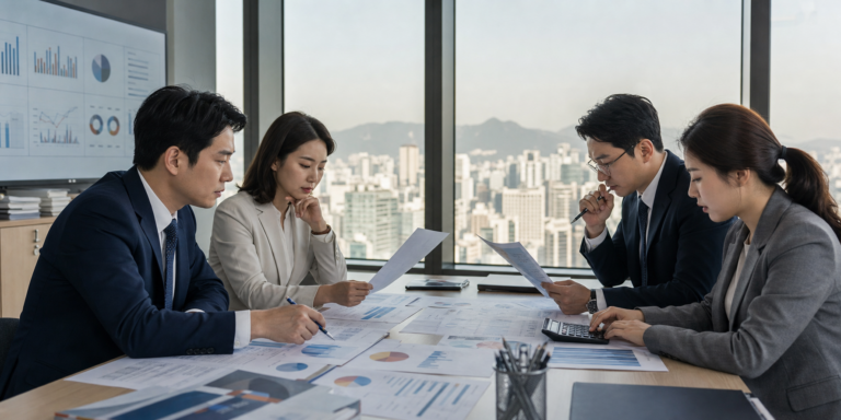 세제개편안과 재정 부담, 가계와 기업의 세금 구조를 분석하는 이미지